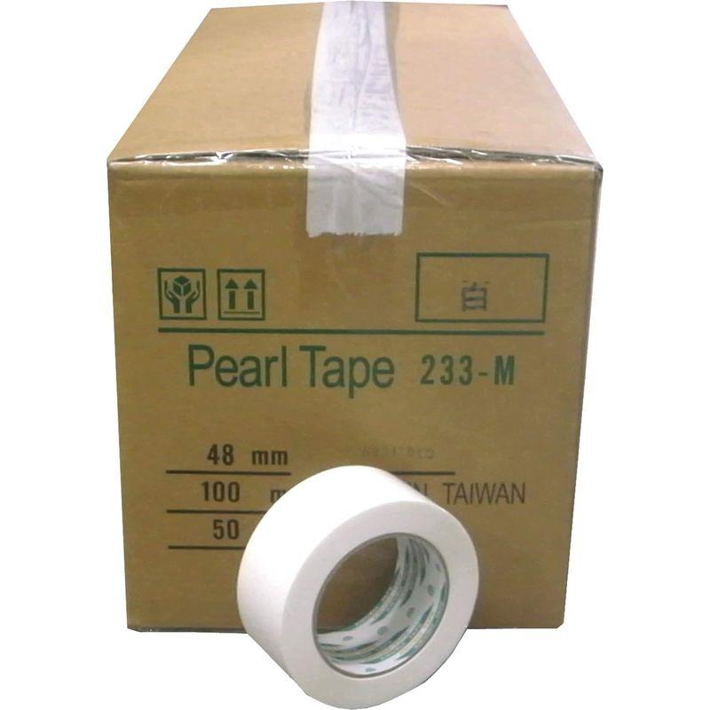 菊水テープ　カラーOPP粘着テープ　パールNO.233M　(55μ)　48mm×100m　50巻)　KS-NO.233M-W　白(ケース販売