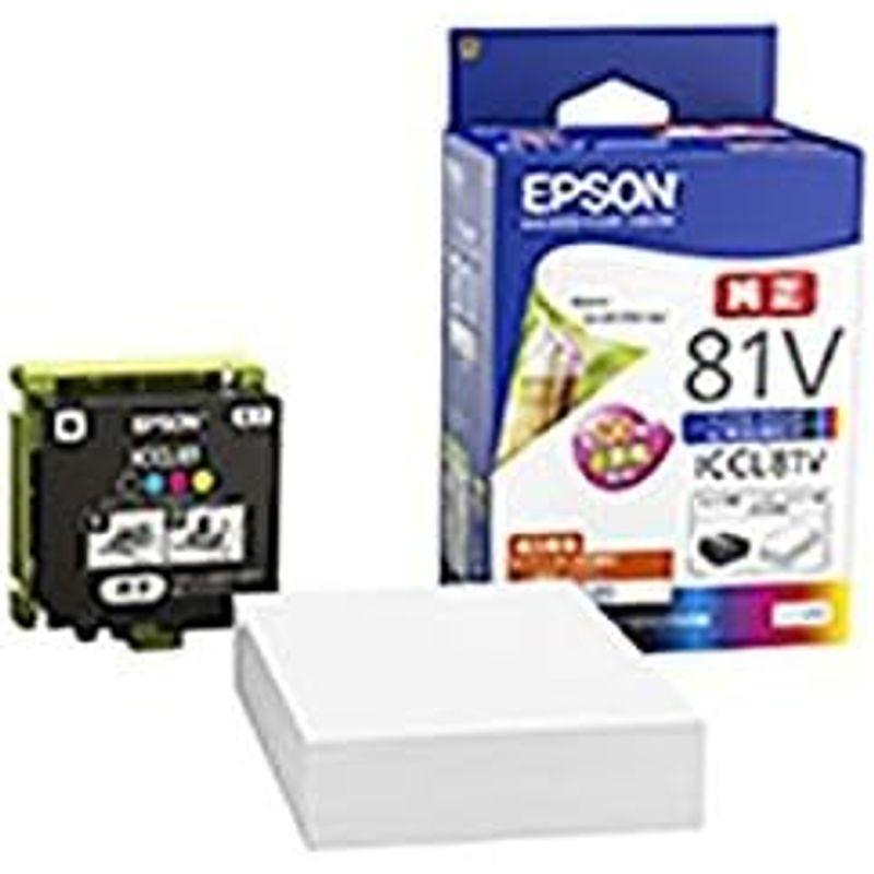 【コンビニ受取対応商品】 純正品 EPSON エプソン インクカートリッジ ICCL81V インク+ 写真用紙 L-100P AV デジモノ パソコン 周辺機器 イン