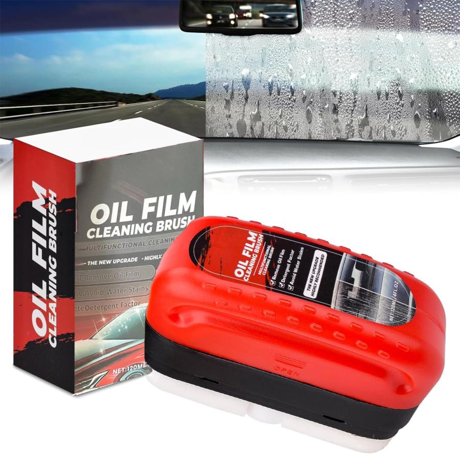 DERCHIA油膜取り 車 ガラス 強力油膜 120ml 車用ガラス油膜クリーナー 車油膜取りブラシ 車 コーティング剤 油膜除去剤 自動車 の商品画像
