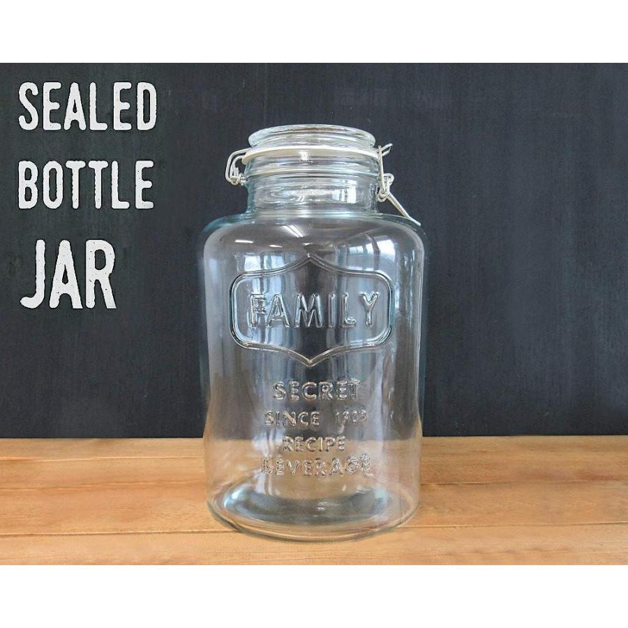 値下げします!フランスRAC　蓋つきガラス保存瓶４個セット ガラス密閉ボトル 4L クリップジャー ガラスボトル 梅酒瓶 密封