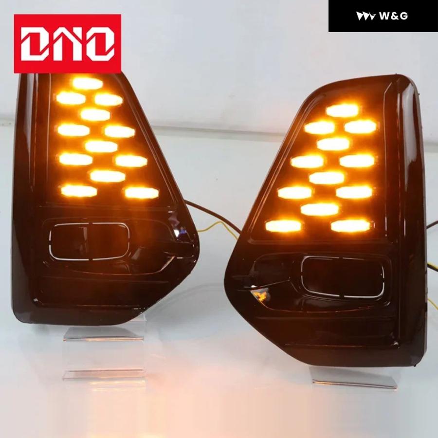 並行輸入品 12V LED DRL デイライト 日産 キックス 2021 2022 イエロー