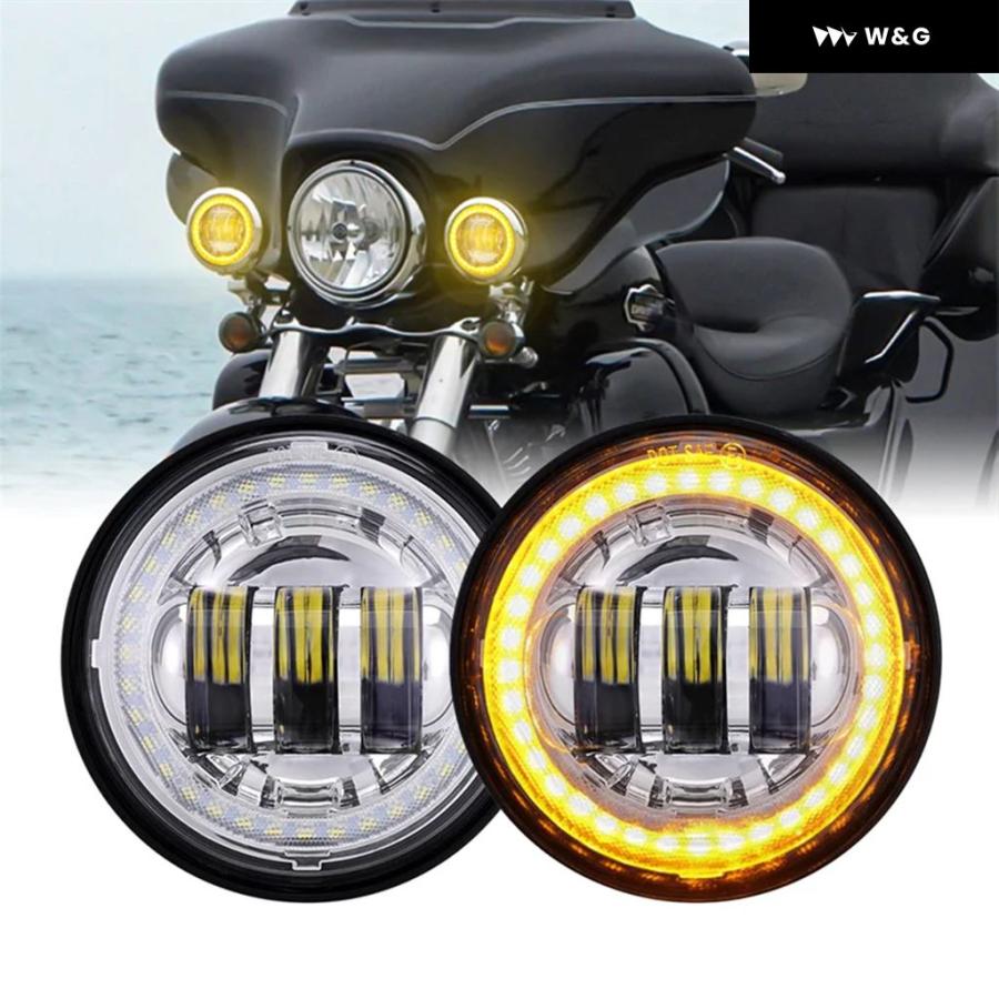 並行輸入品 4.5インチ オートバイ バイク LED フォグランプ パッシング