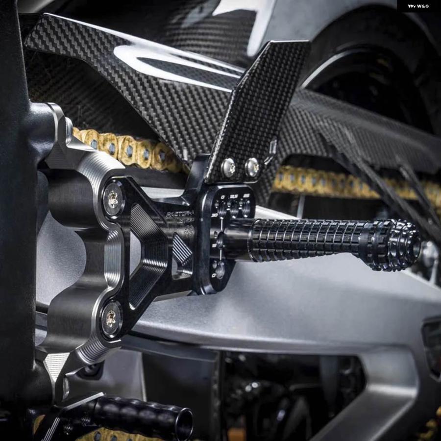 並行輸入品S1000RR カーボン フットレスト 調整可能 リアセット フットペグ レスト BMW S1000RR 2019-2023 リアセット ペダルレスト フットペグ_4