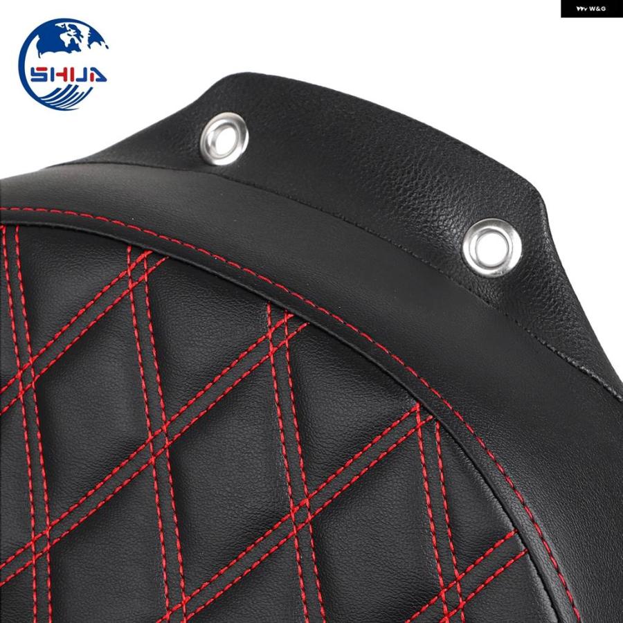 並行輸入品ブラック合成皮革ドライバーフロントソロシート クッション ハーレー ファットボーイ ピースオフィス SE FLSTF 2008 - 11の画像