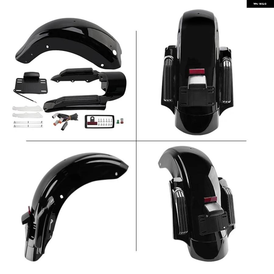 並行輸入品オートバイ LED CVO スタイル リアフェンダー システム エクステンションフェイシアセット ハーレー ツーリング ロードグライド ストリートグ_2