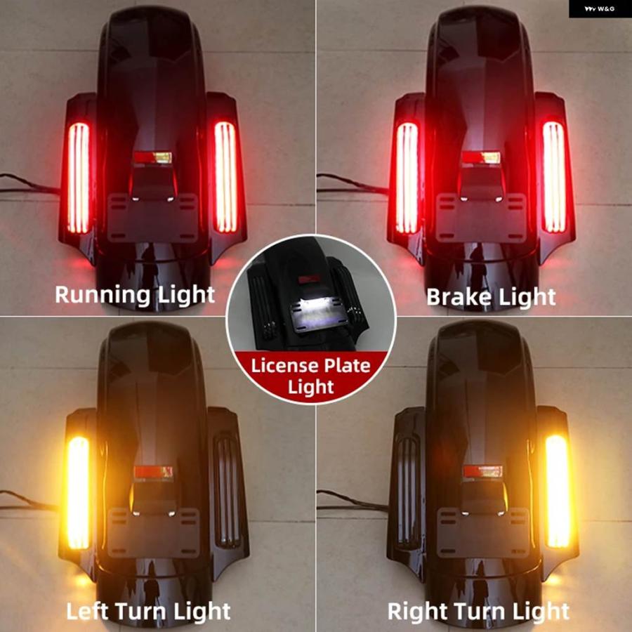 並行輸入品オートバイ LED CVO スタイル リアフェンダー システム エクステンションフェイシアセット ハーレー ツーリング ロードグライド ストリートグ_4