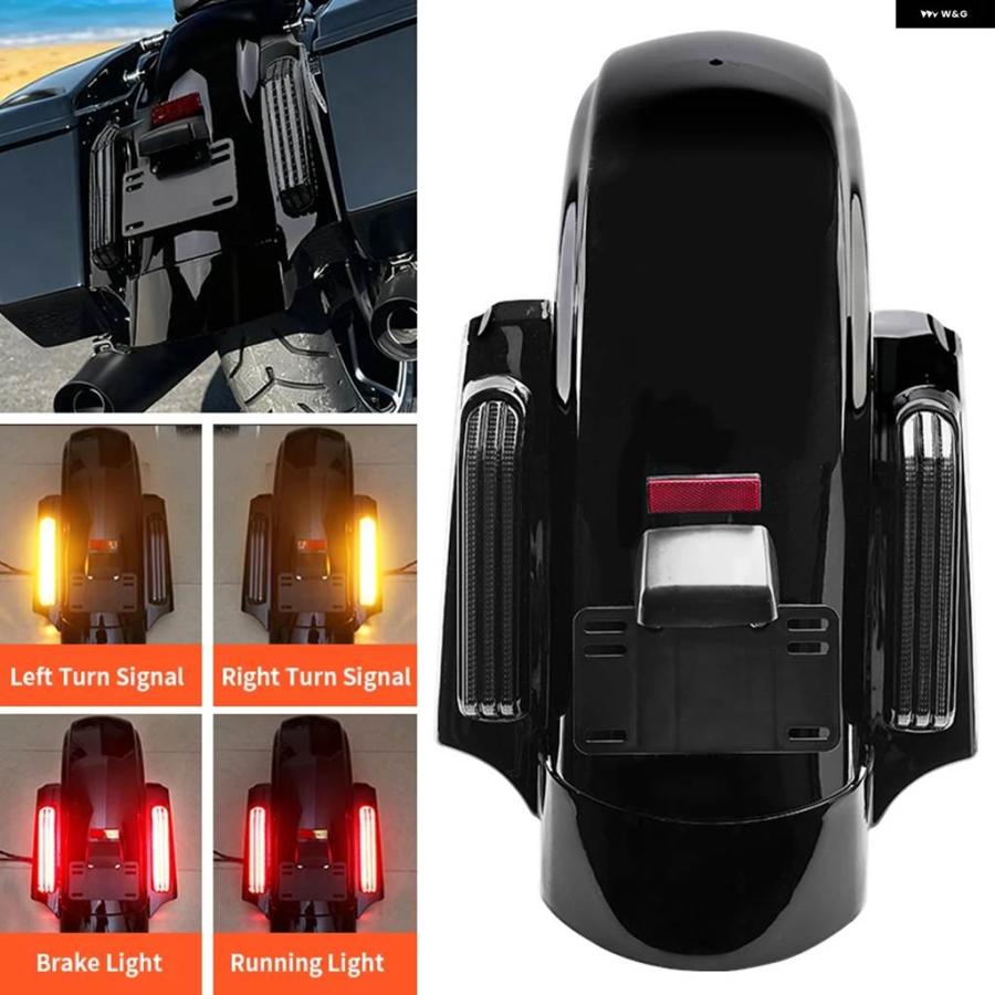 並行輸入品オートバイ LED CVO スタイル リアフェンダー システム エクステンションフェイシアセット ハーレー ツーリング ロードグライド ストリートグ_5