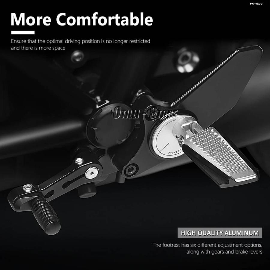 並行輸入品オートバイ CNC調整可能 リアセット フットレスト BMW R NINET RNINET R NINE T R NINE T R9T 2021-2024_5