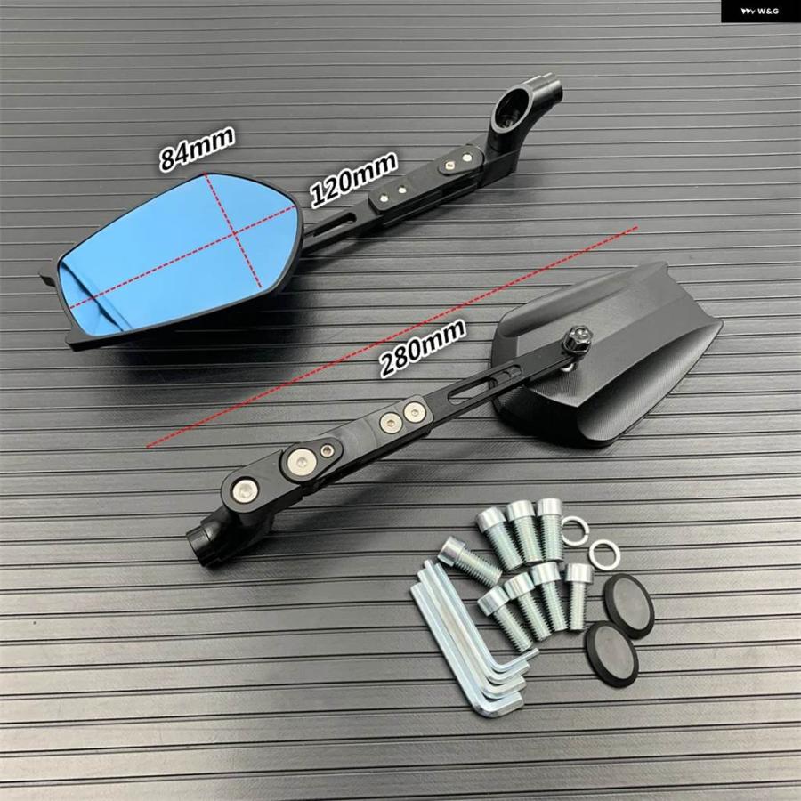 並行輸入品ヤマハ MT07 MT09 ホンダ CB650F カワサキ Z900 バイク アクセサリー アルミ リアビューミラー サイドミラー_5