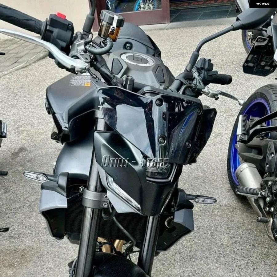 並行輸入品バイク アクセサリー ブラック フロントガラス ブラケット 風はそり ヤマハ MT-09 SP2024 2025_9