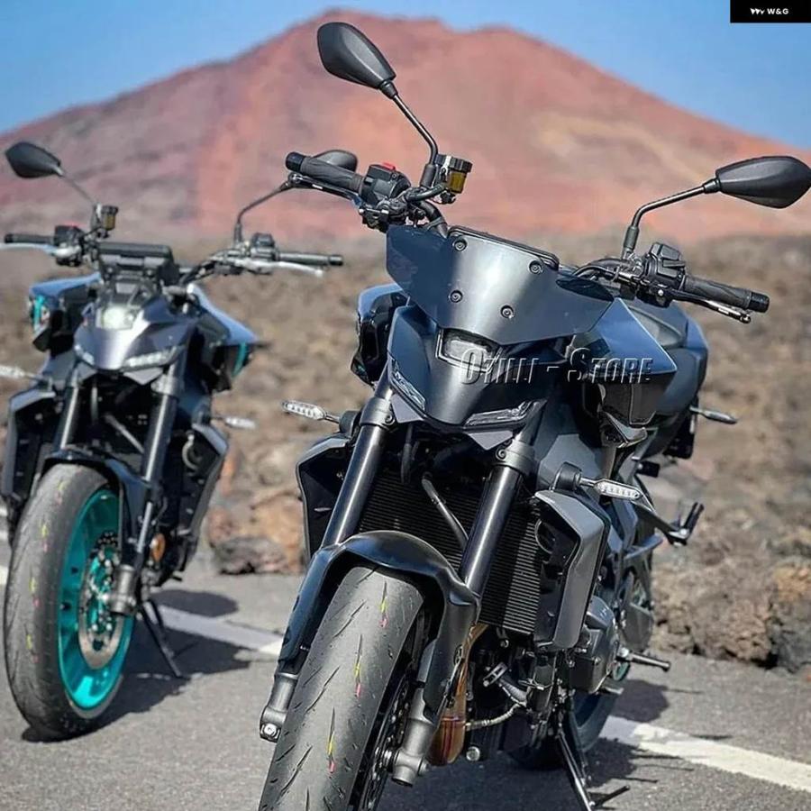 並行輸入品バイク アクセサリー ブラック フロントガラス ブラケット 風はそり ヤマハ MT-09 SP2024 2025_10