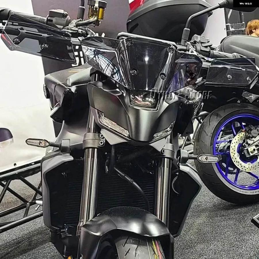 並行輸入品バイク アクセサリー ブラック フロントガラス ブラケット 風はそり ヤマハ MT-09 SP2024 2025_11