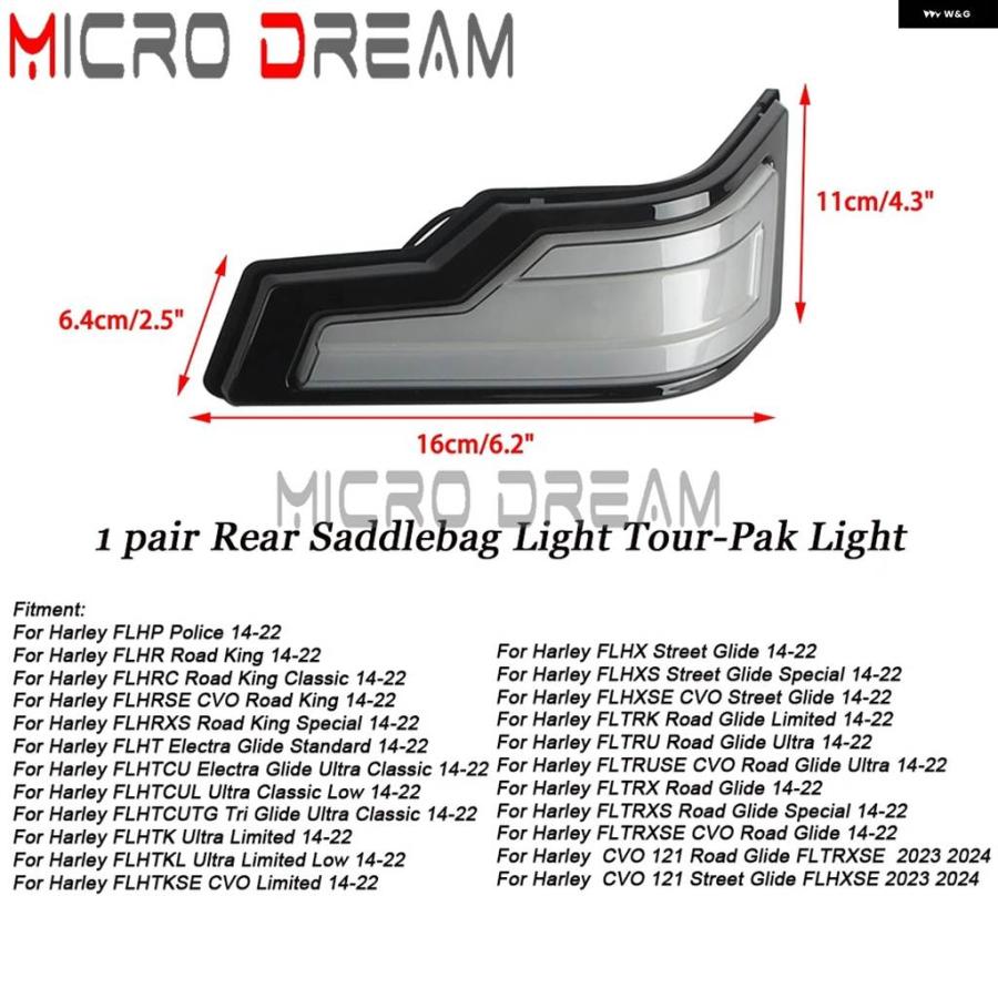 並行輸入品 バイク LED ツアーパック ライト リア サドルバッグ