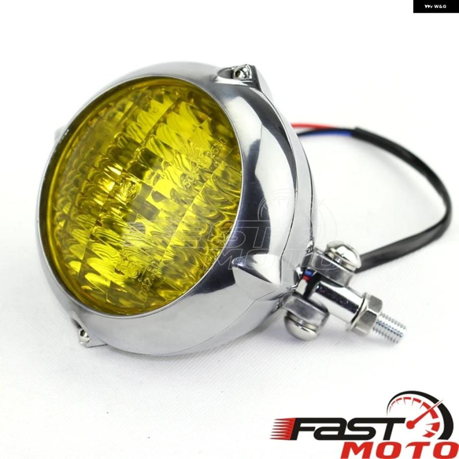 ブランド登録なし - 並行輸入品 4-1/2in 4.5in ヴィンテージ 前照灯 ハーレー 運動競技はやりっ子 クリーヴァ 喫茶店 レーサー 自動二輪車 レトロ 向こう正面 上端照明ランプ H4