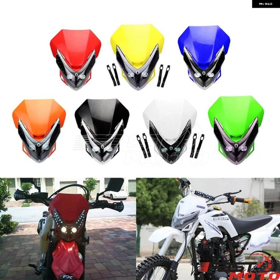 ブランド登録なし - 並行輸入品 12V LED 前照灯 自動二輪車 上端照明ランプ ホンダ ヤマハ カワサキ CRF250F エンデューロライト オフロード