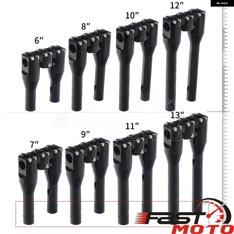 ブランド登録なし - 並行輸入品 手持ち部分赤ちょうちん ライザーキット 1-1/8in 28MM Tバークランプ 6in 8in 10in 12inライズ ハーレー 運動競技はやりっ子 1200 XL883 XL120