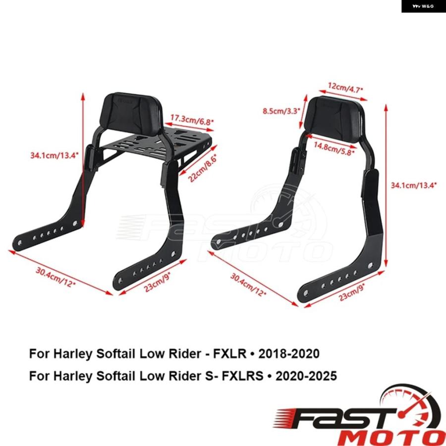 ブランド登録なし - 並行輸入品 後押し シーシーバー バックレスト 仕合わせ ミニスポーツバックレスト ハーレー M8 ソフテイル 置き目馬乗り S FXLRS 20-25 置き目馬乗り FXLR 18-20
