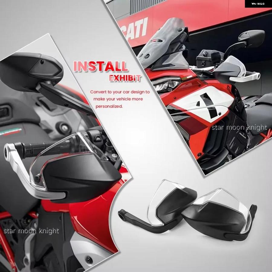 ブランド登録なし - 並行輸入品 ドゥカティ ムルティストラーダ V4 V4S V4 R S ADV ラリー 自動二輪車 お手手かばい立て 手持ち部分赤ちょうちん 陳列箱遮蔽物 お手手かばい立て プロテクター