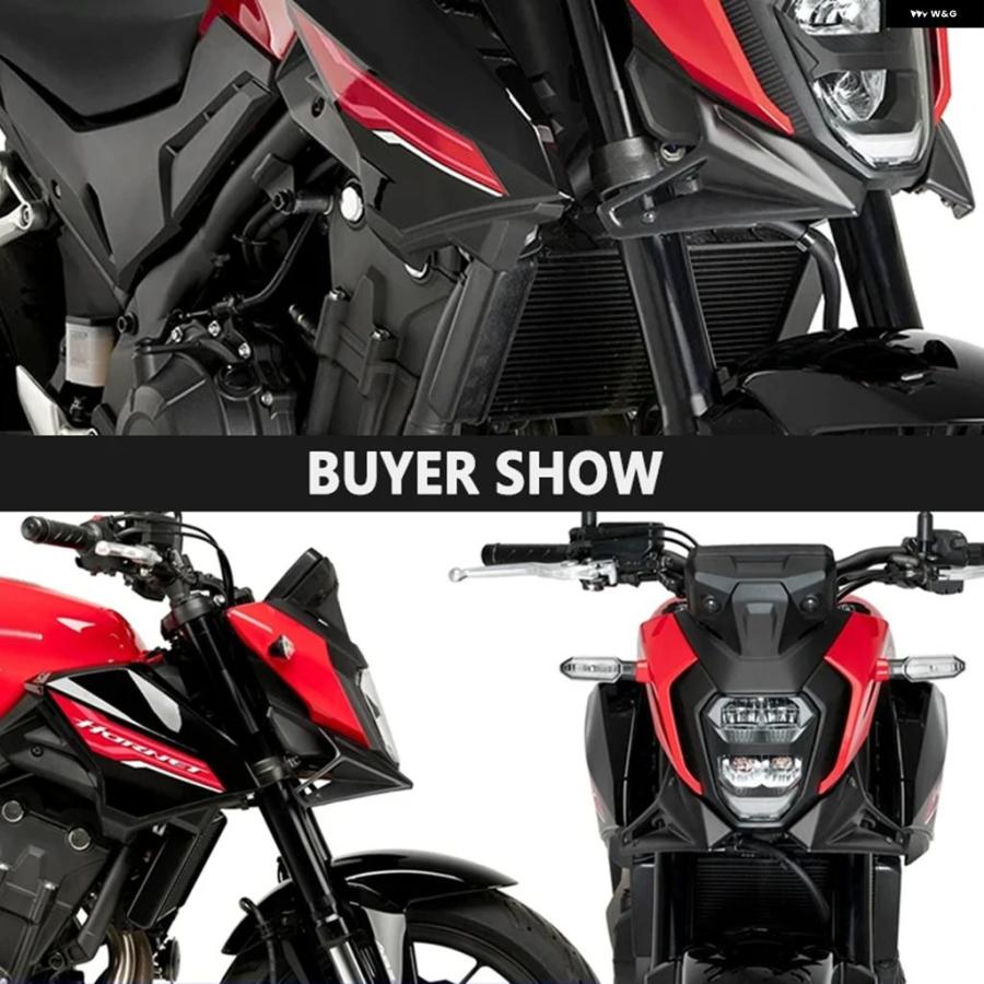 ブランド登録なし - 並行輸入品 2025 CB500 フロントホイールフェンダービークノーズコーンエクステンダーカウルスポイラー 取りまかなう ホンダ CB500 ホーサイバー空間 2024 自動二輪車