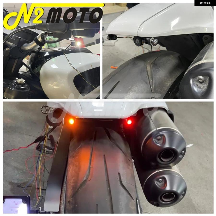 ブランド登録なし - 並行輸入品 ミニ向こう正面 ウィンカー ともし火 自動二輪車 LED テールランプ リアブレーキフラッシャー ブリンカーランプ ハーレー 運動競技はやりっ子 S 1250 RH1250S