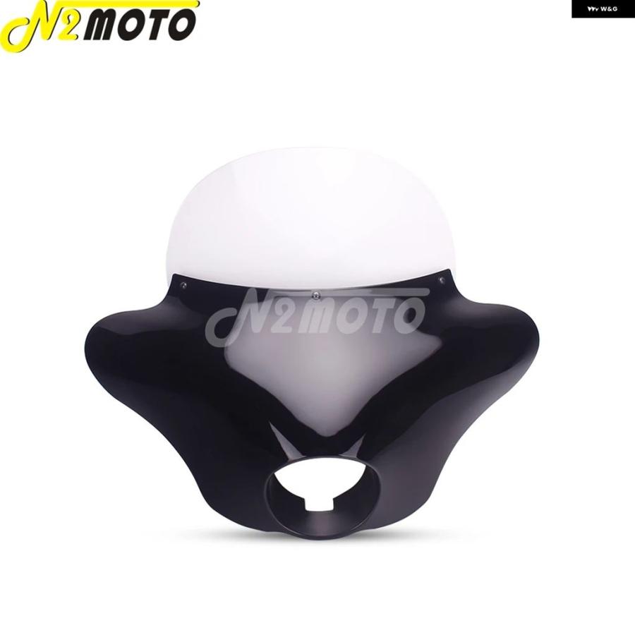 ブランド登録なし - 並行輸入品 自動二輪車 向こう正面 アウター バットウィング フェアリング 前照灯 フェアリング バイザーカウルマスクウインド ハーレー ダイナ スポーツス