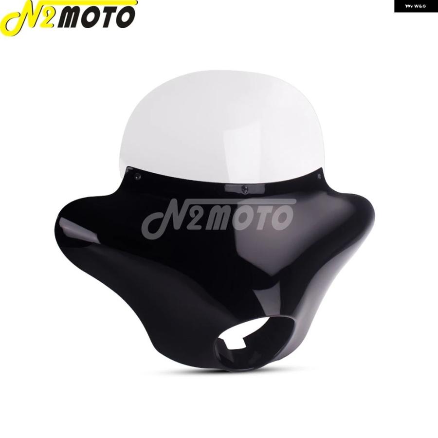 ブランド登録なし - 並行輸入品 自動二輪車 向こう正面 アウター バットウィング フェアリング 前照灯 フェアリング バイザーカウルマスクウインド ハーレー ダイナ スポーツス