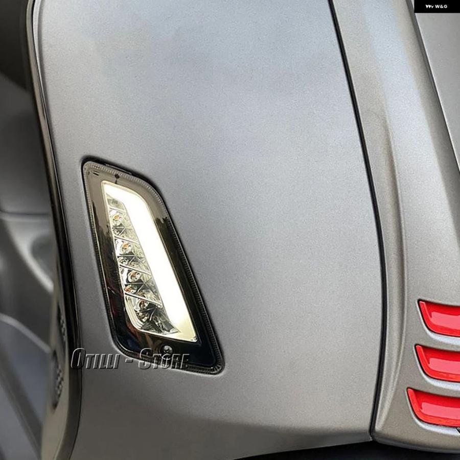 ブランド登録なし - 並行輸入品 LED ウィンカー ともし火 雨合羽 フラッシャー 表示計器 リアライトランプVESPA GTS250 GTS300 GTS150 GTV 300 GTV250
