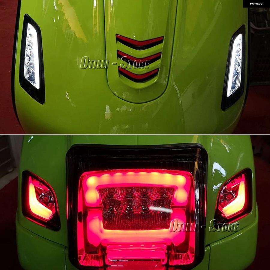 ブランド登録なし - 並行輸入品 LED ウィンカー ともし火 雨合羽 フラッシャー 表示計器 リアライトランプVESPA GTS250 GTS300 GTS150 GTV 300 GTV250