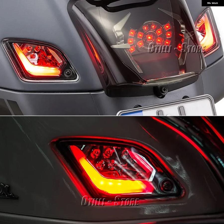 ブランド登録なし - 並行輸入品 LED ウィンカー ともし火 雨合羽 フラッシャー 表示計器 リアライトランプVESPA GTS250 GTS300 GTS150 GTV 300 GTV250