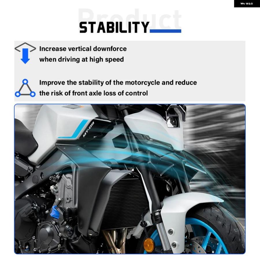 ブランド登録なし - 並行輸入品 MT09 SP 2024-2025 自動二輪車 ダウンス フロントスポイラー ウィングレット エアロダイナミックウィング フロントスポイラー 一揃いの道具