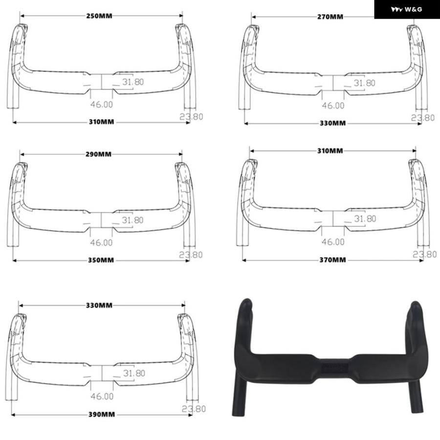 並行輸入品 BIKEDOC 330MM バンチバー トラック カーボン ハンドルバー