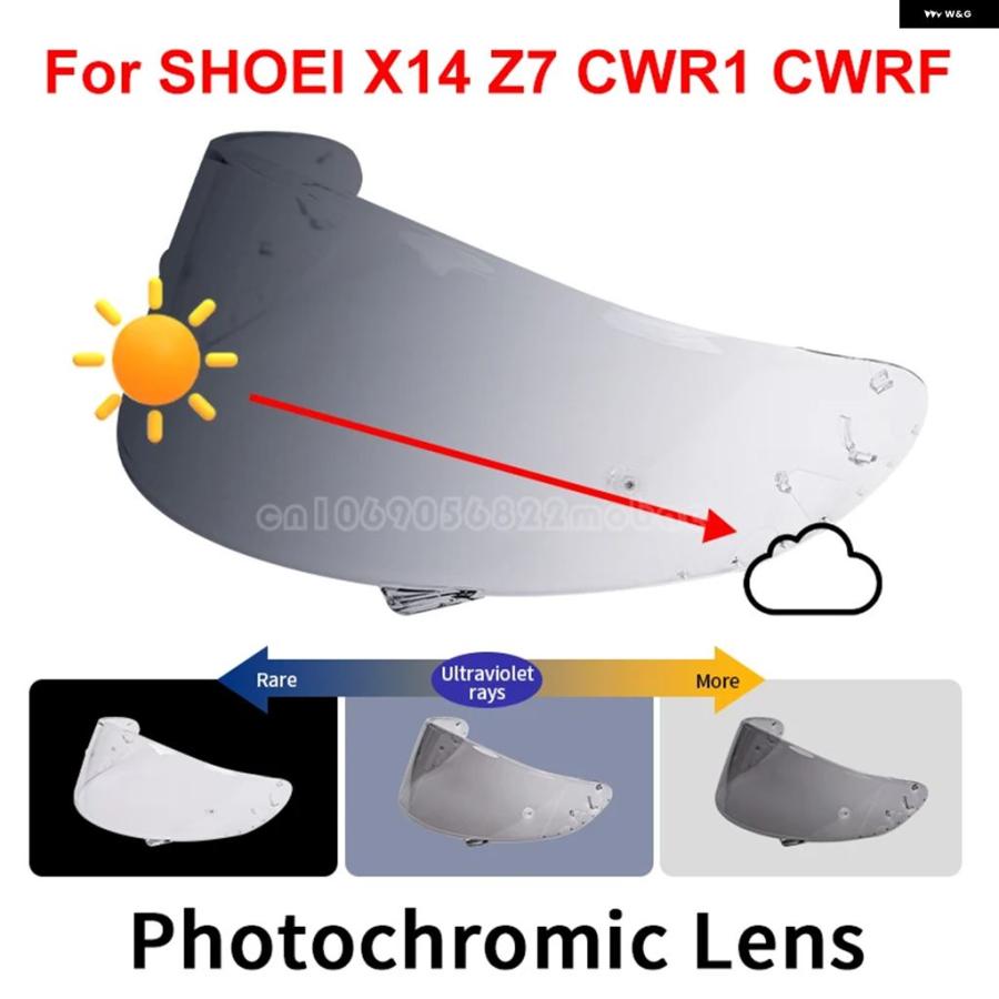 並行輸入品 調光シールドバイザーレンズ SHOEI X14 X-14 Z7 NXR CWR1