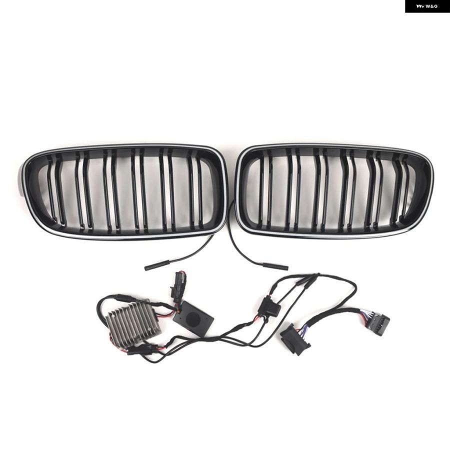 ブランド登録なし - 並行輸入品 BMW 3続きもの F30 F31 320I 328I 335I 2012-2018 フロントキドニー 食べ物屋 ダブルスラットメッシュ 食べ物屋 ともし火ストリップショー
