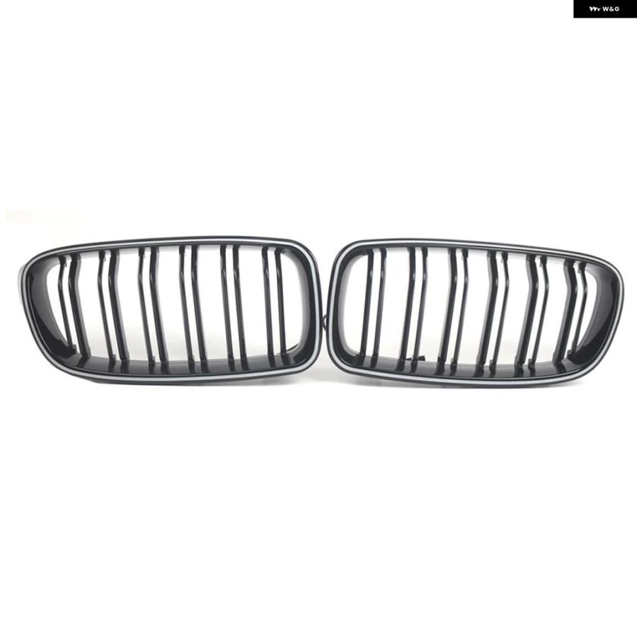 ブランド登録なし - 並行輸入品 BMW 3続きもの F30 F31 320I 328I 335I 2012-2018 フロントキドニー 食べ物屋 ダブルスラットメッシュ 食べ物屋 ともし火ストリップショー
