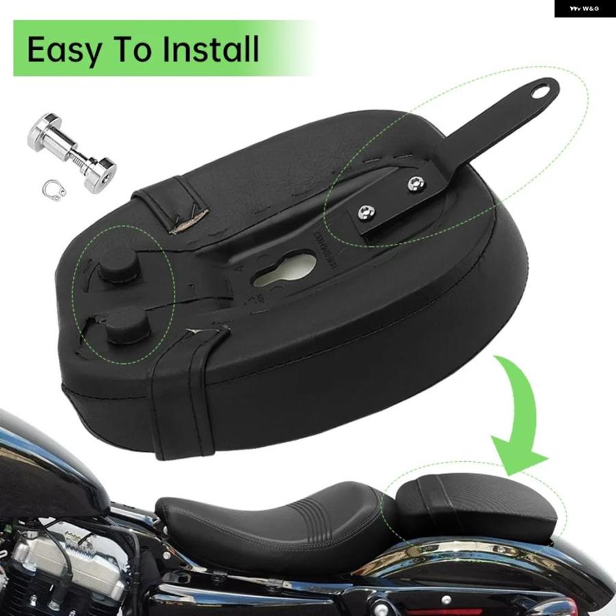 ブランド登録なし - 並行輸入品 ハーレー ダビッドソン 運動競技はやりっ子 72 48 2010-2015 自動二輪車 リアピリオンパッセンジャーシート なめし革 座蒲団 パッド