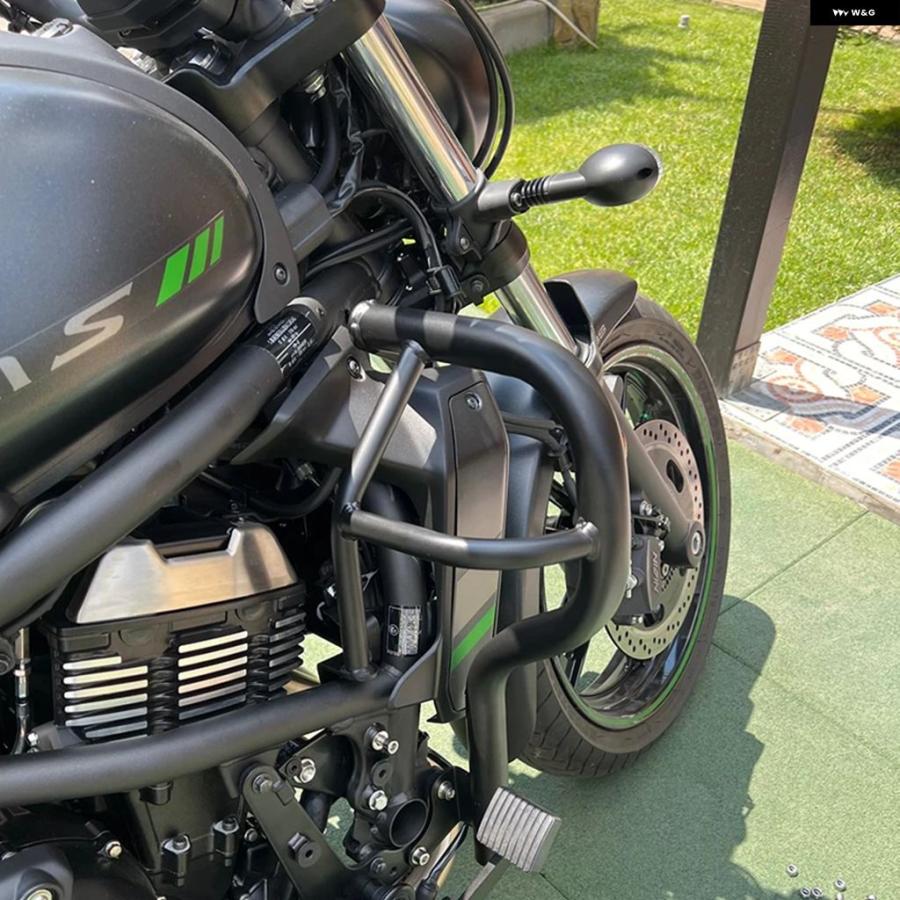 ブランド登録なし - 並行輸入品 自動二輪車 発動機 かばい立て プロテクター 衝突 赤ちょうちん バンパー シーシーバー カワサキ バルカンS 650 VN650 EN650 650CC 2015-2023