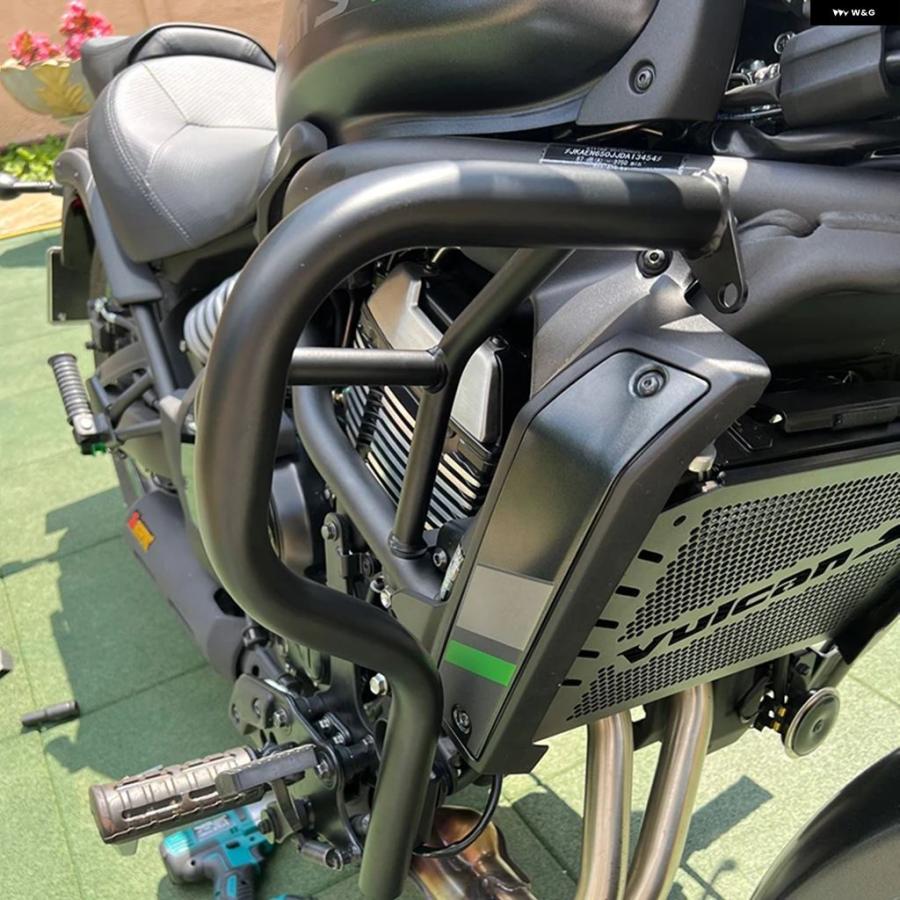 ブランド登録なし - 並行輸入品 自動二輪車 発動機 かばい立て プロテクター 衝突 赤ちょうちん バンパー シーシーバー カワサキ バルカンS 650 VN650 EN650 650CC 2015-2023