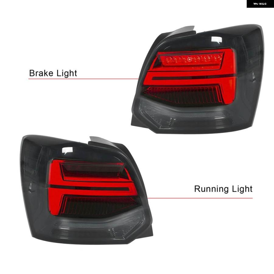 ブランド登録なし - 並行輸入品 VLAND 盛りだくさんLED活動的 テールランプ スモークレンズ フォルクスワーゲン MK5 6R 6C 2009 - 17 LHD用