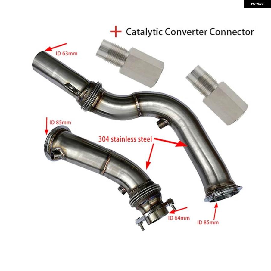 並行輸入品 BMW S55 M2C M3 M4 F80 F82 F83 2015+用キャタレスダウン パイプ コンケーブコンベックス断熱材エキゾーストヘッダー_3