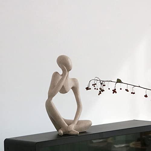 オブジェ 抽象彫刻 アート 砂岩 考える人 物思いに耽る 現代 オブジェ 抽象彫刻 アート 砂岩 考える人 物思いに耽る 現代