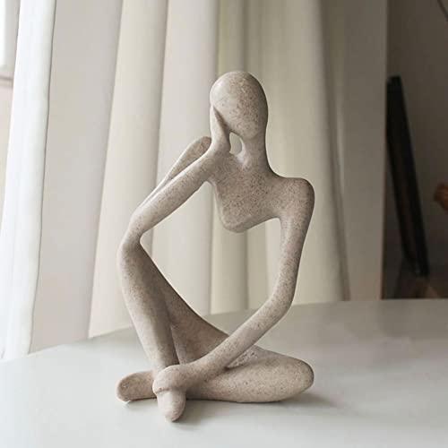 オブジェ 抽象彫刻 アート 砂岩 考える人 物思いに耽る 現代 オブジェ 抽象彫刻 アート 砂岩 考える人 物思いに耽る 現代