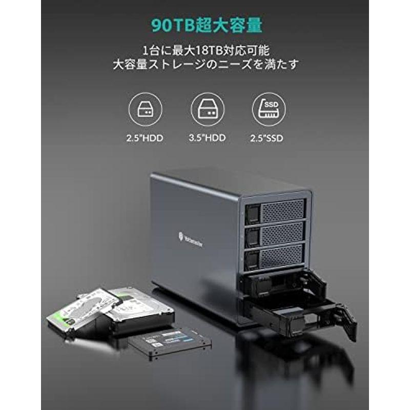 Yottamaster HDDケース 3.5インチ USB3.0接続 5Bay ハードディスクケース SATA3.0対応 18TB×5台搭載｜dailyfactory｜11