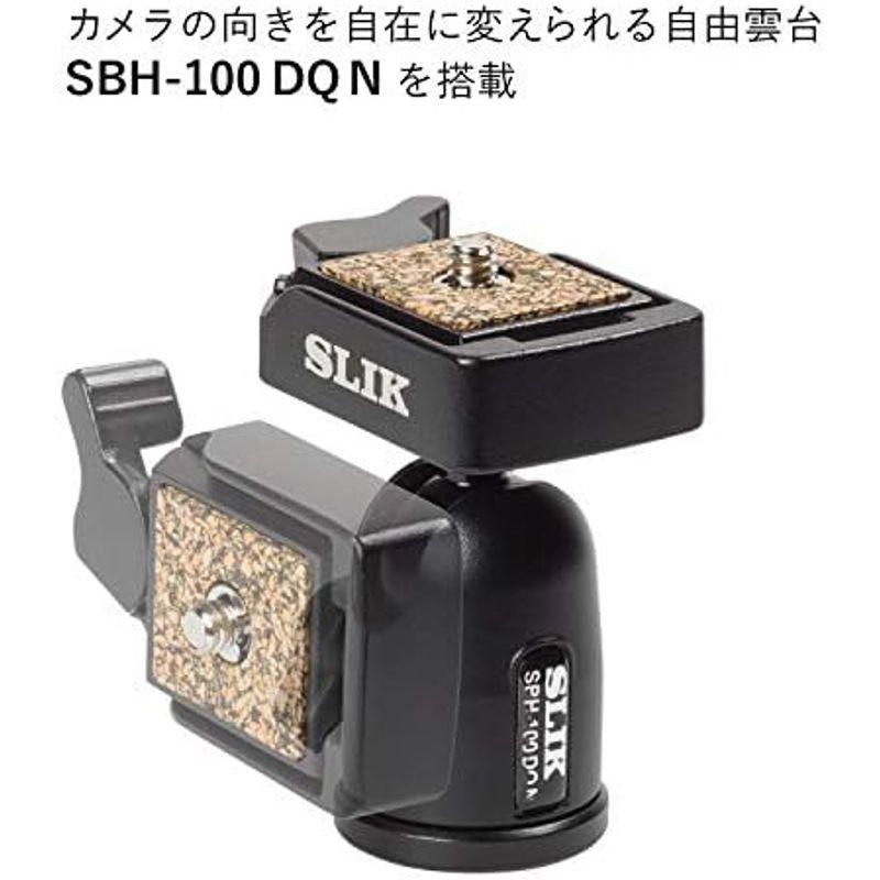 スリック SLIK カーボン三脚 ライトカーボン E74 4段 ナットロック式 25mmパイプ径 3ウェイ雲台 クイックシュー式 10834｜dailyfactory｜20