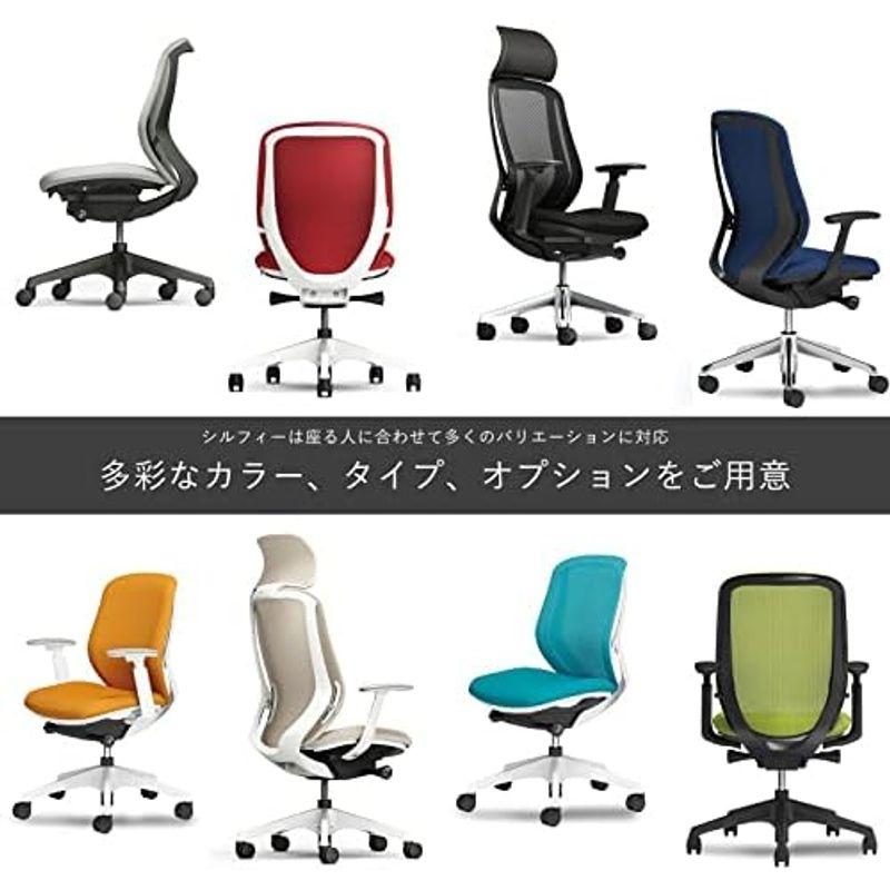 ファッション オカムラ オフィスチェア 完成品 組立不要 シルフィー ハイバック 背メッシュ 肘無し ホワイト樹脂脚 ホワイトフレーム ブラック C635