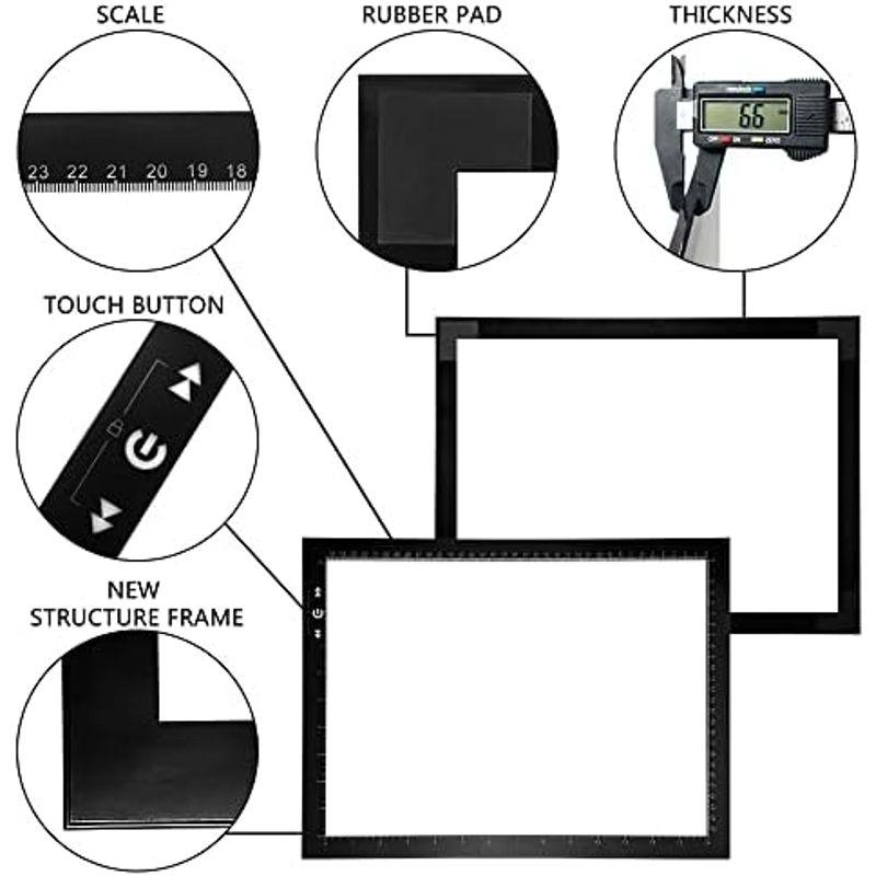 HSKトレース台A3薄くて軽い6mm明るさ調整10W LED 12V1A電源｜dailyfactory｜05