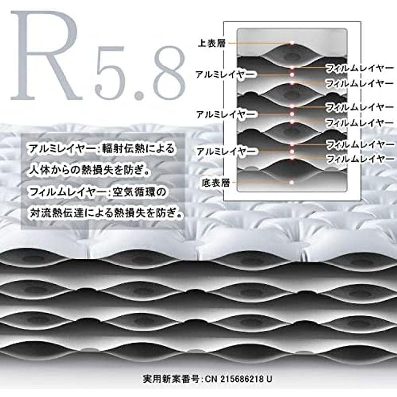 さらし Naturehike 公式 高R値 エアーマット R5.8/ 3.5 アウトドア -20°C使用可能 厚手7cm 超軽量 コンパクト キャン