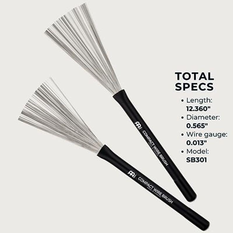 決算大特価セール MEINL Stick & Brush マイネル ブラシ COMPACT WIRE BRUSH ラバーグリップ SB301 国内正規品