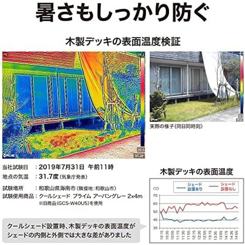 タカショー 日よけ クールシェード プライム 1.8×3m 5年保証UVカット リニューアル品 従来品の1.4倍の通気性 ブラッシュウッド｜dailyfactory｜09