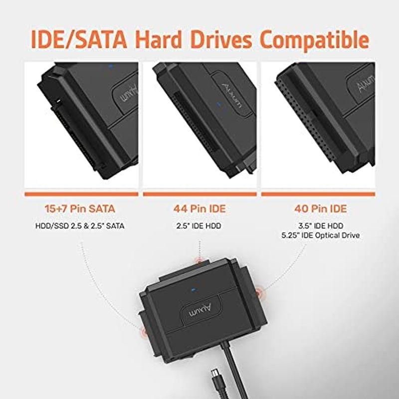 Alxum SATA IDE 変換アダプタ 両方対応 IDE USB変換ケーブル 2.5/3.5インチHDD SSD 光学ドライブに対応 ハ｜dailyfactory｜02