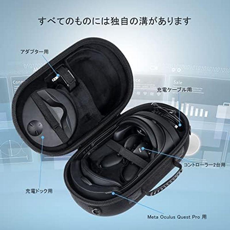 Aenllosi 専用収納ケース互換品 Meta Quest 3/Quest Pro VRヘッドセット スーツケース 傷や衝撃に強い ブルー｜dailyfactory｜12